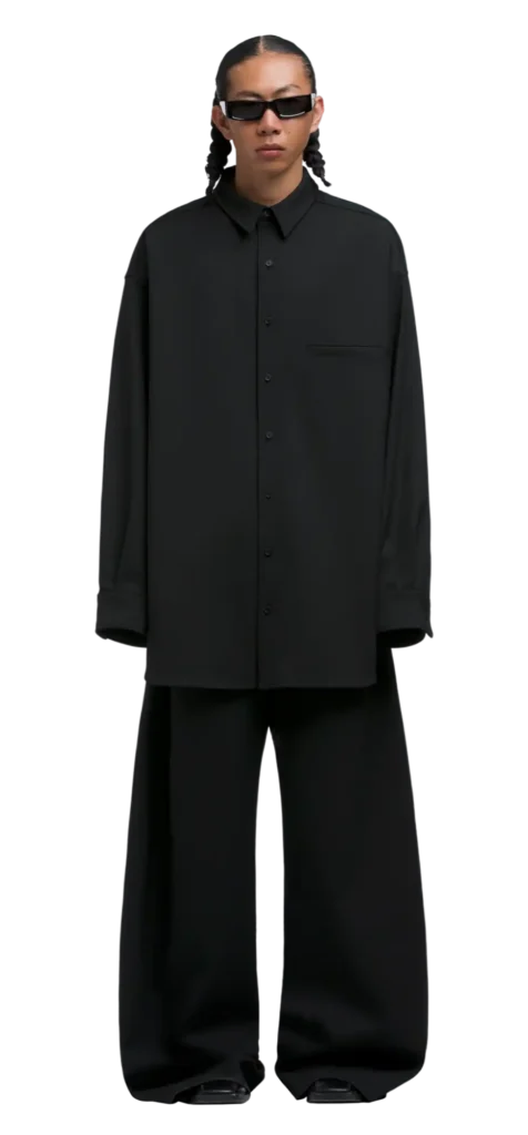 GIANT WOOL SHIRT BLACK