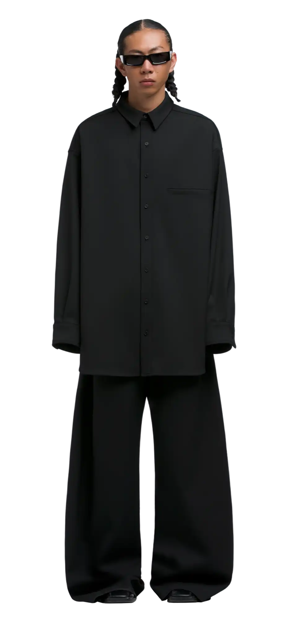 GIANT WOOL SHIRT BLACK